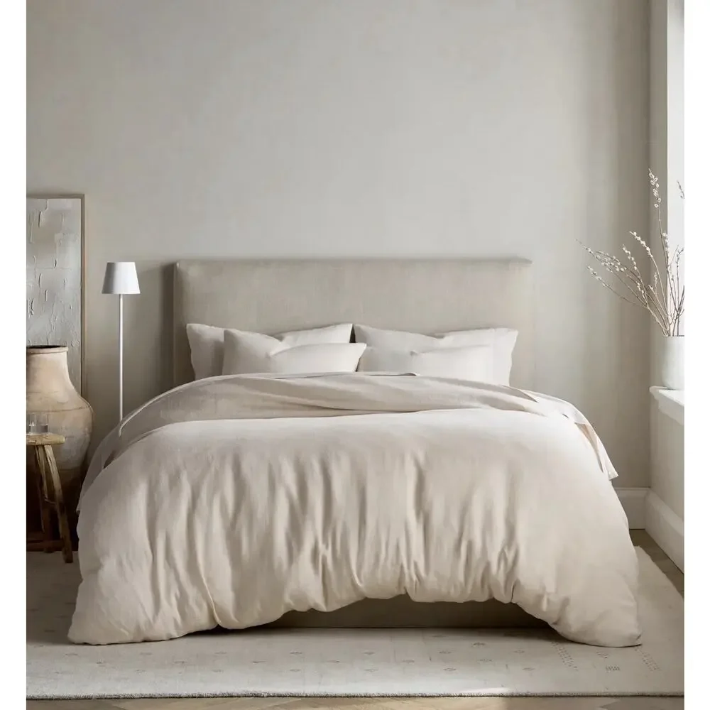 NEW Quince 100% European Linen Duvet Cover TWIN Sand Beige $134